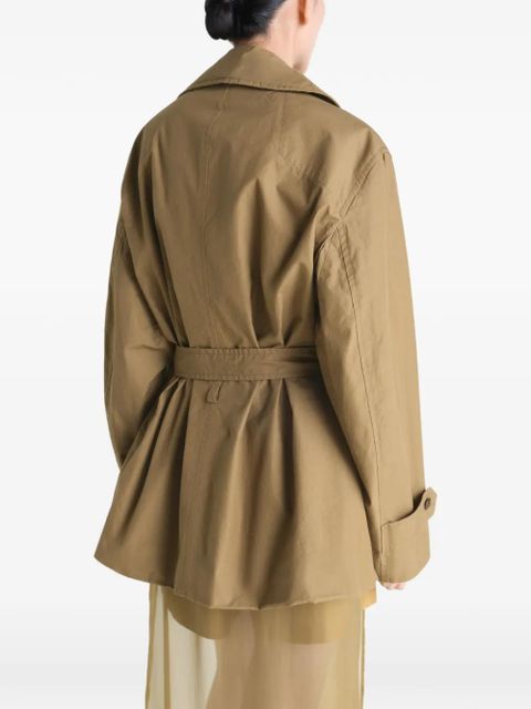 LEMAIRE double-breasted belted coat - Green