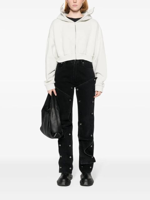 ENTIRE STUDIOS cropped zipped hoodie - Neutrals - zdjęcie produktu nr 2