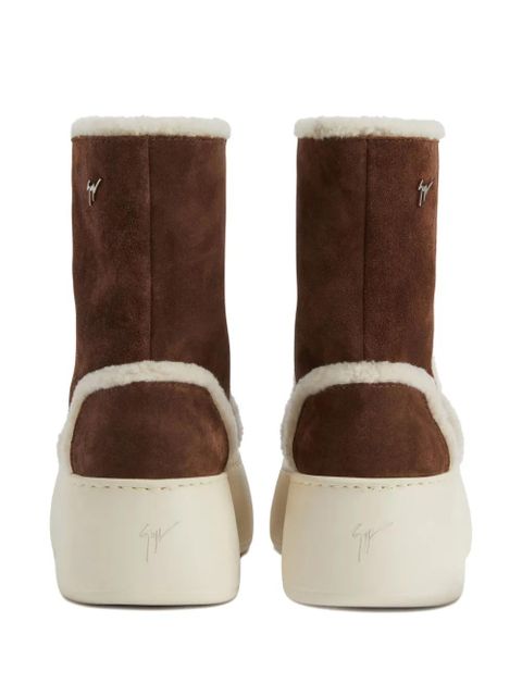 Giuseppe Zanotti Gz League shearling platform boots - Brown - zdjęcie produktu nr 2