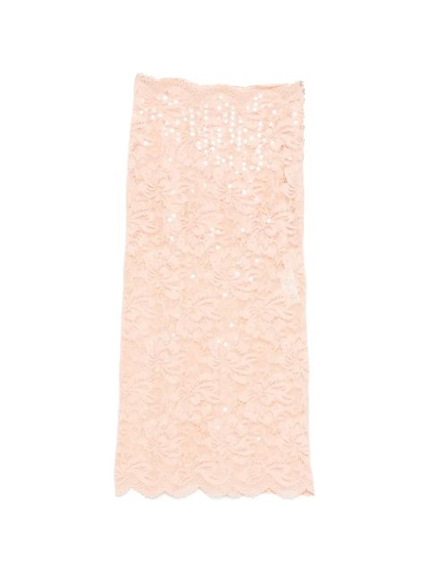 Rabanne sequin lace midi skirt - Orange - zdjęcie produktu nr 1