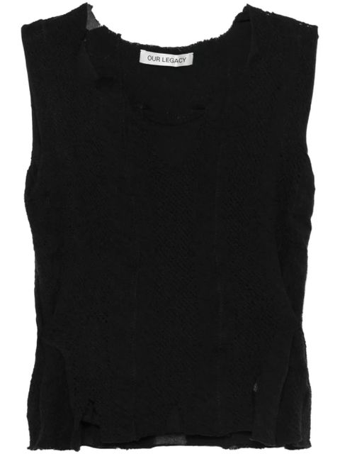 OUR LEGACY Ragged vest - Black - zdjęcie produktu nr 1