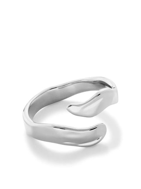Monica Vinader The Wave asymmetric wrap ring - Silver - zdjęcie produktu nr 1