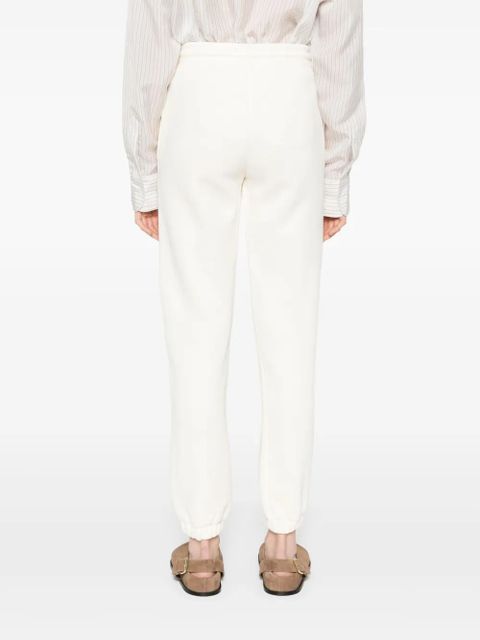 Moncler logo-patch pants - White