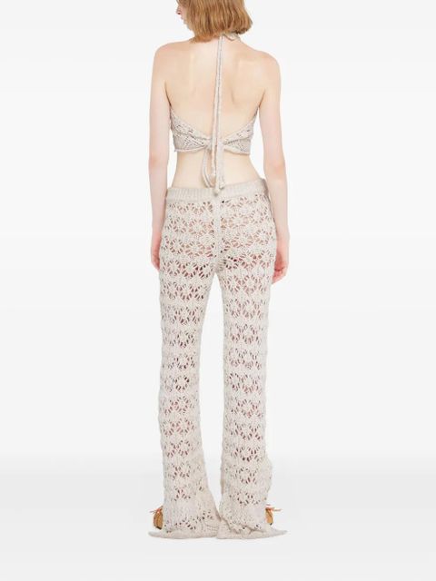 Alanui Lagoon Romance crochet top - White