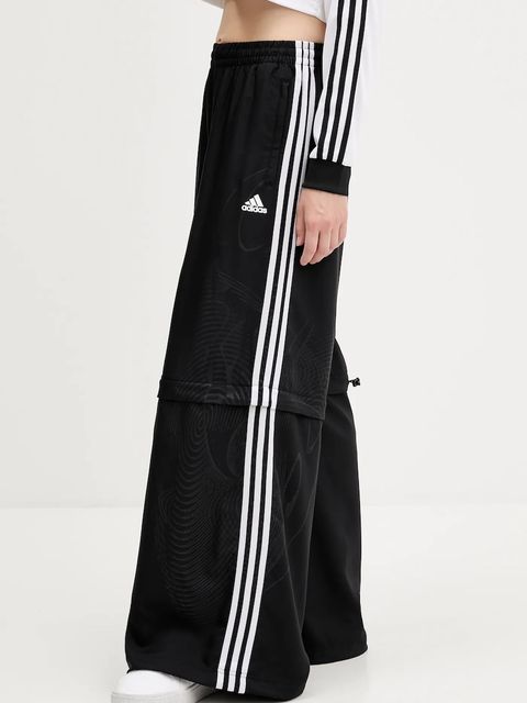 adidas Originals spodnie dresowe Oversized Trackpants damskie kolor czarny z aplikacją KE9783