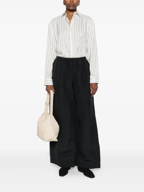 The Row silk trousers - Black