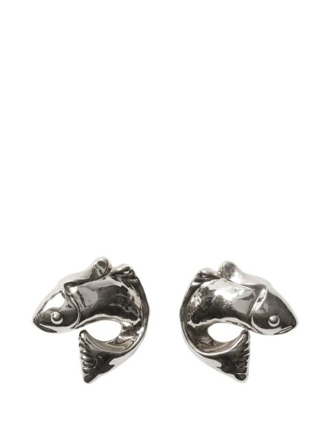 Jacquemus The Poisson sculpted earrings - Silver