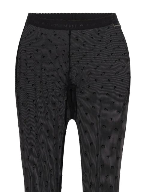 Marine Serre second skin high-waisted closed-feet plumetis tights - Black - zdjęcie produktu nr 2