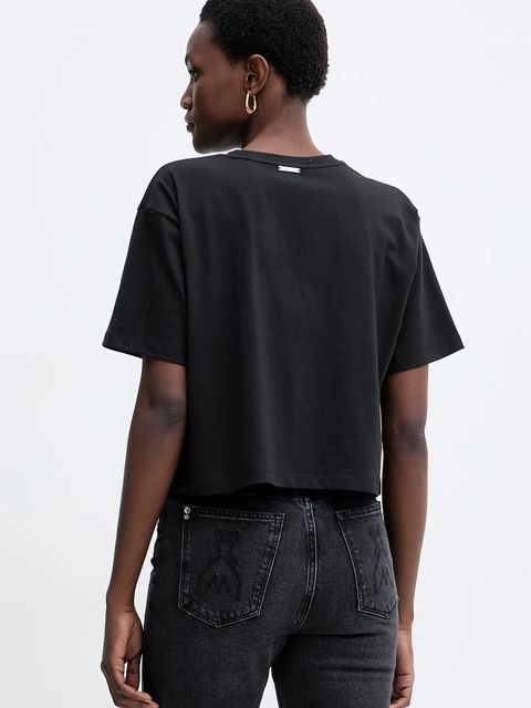 MICHAEL Michael Kors t-shirt bawełniany damski kolor czarny MF551TR2ZU