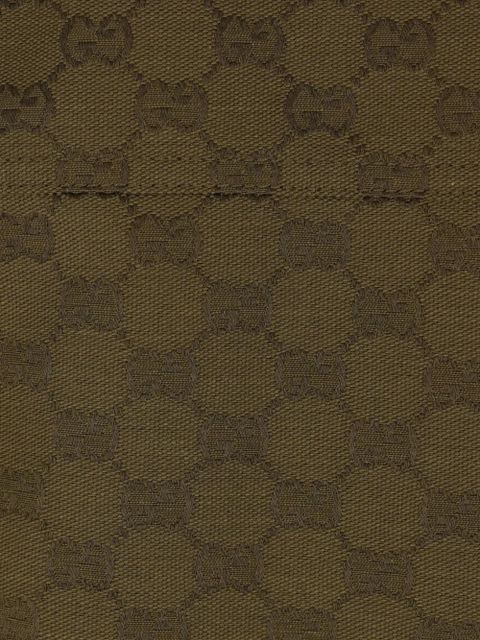 Gucci GG monogram leather-collar coat - Green - zdjęcie produktu nr 2