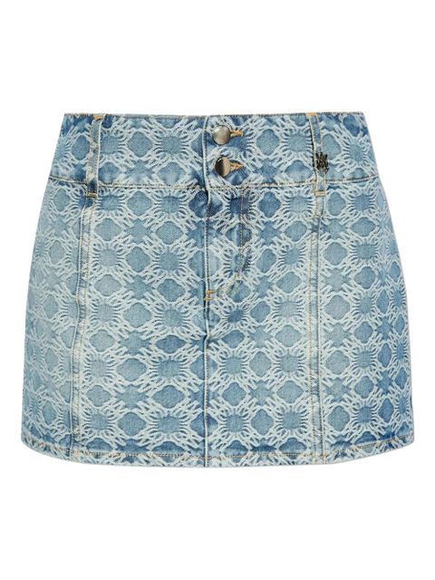 AMIRI patterned denim mini skirt - Blue - zdjęcie produktu nr 1