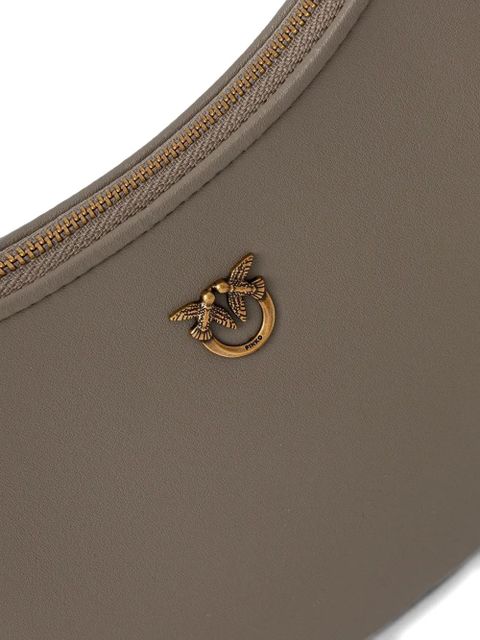 PINKO baby Half Moon leather shoulder bag - Grey