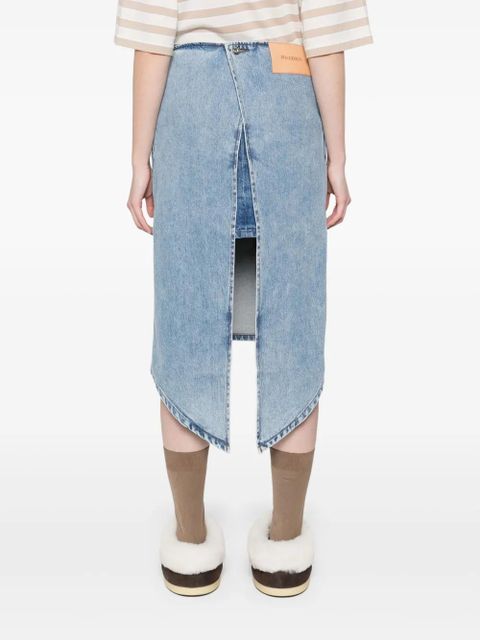 JW Anderson layered midi skirt - Blue