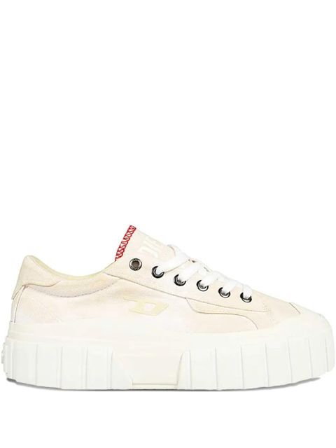 Diesel round-toe platform sneakers - White
