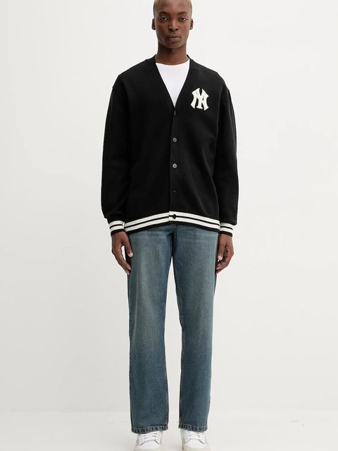 New Era kardigan z domieszką wełny kolor czarny 60684475