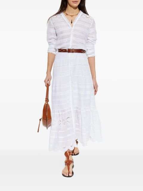 MARANT ÉTOILE V-neck long sleeve dress - White - zdjęcie produktu nr 2