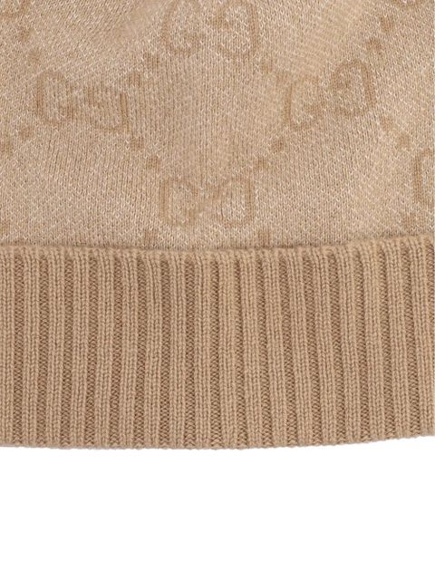 Gucci jacquard ribbed beanie - Neutrals