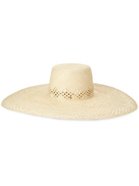 Maison Michel Gina straw capeline hat - Neutrals - zdjęcie produktu nr 1