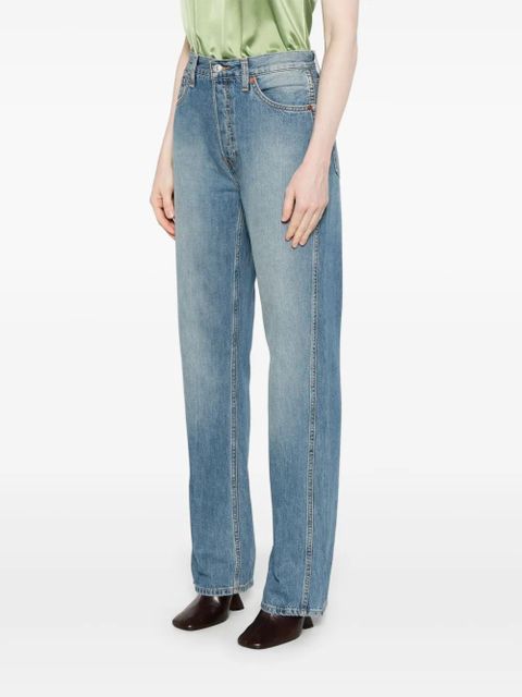 RE/DONE high-rise straight-leg jeans - Blue