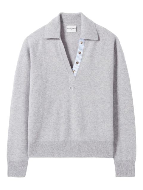 Claudie Pierlot polo-neck wool-cashmere sweater - Grey - zdjęcie produktu nr 1