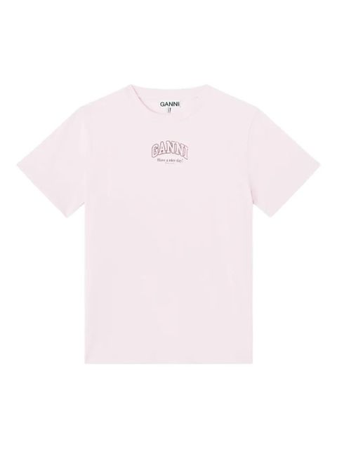 GANNI logo t-shirt - Pink - zdjęcie produktu nr 1