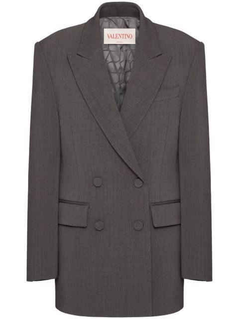 Valentino Garavani flap-pocket coat - Grey
