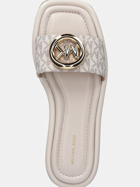 MICHAEL Michael Kors klapki Milan Slide damskie kolor beżowy 40F5MLFS1B.150