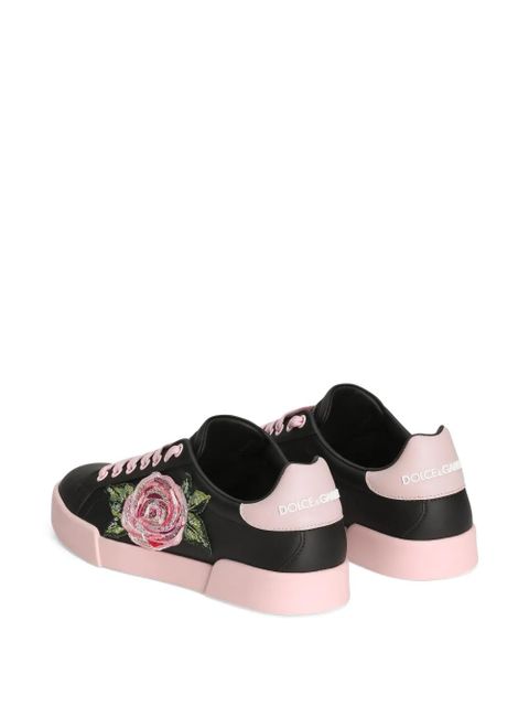 Dolce & Gabbana floral-print sneakers - Black - zdjęcie produktu nr 2