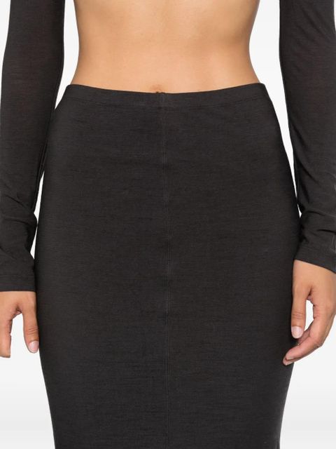 Nanushka low-rise split midi skirt - Grey