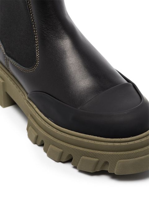 GANNI chunky calf-length boots - Black