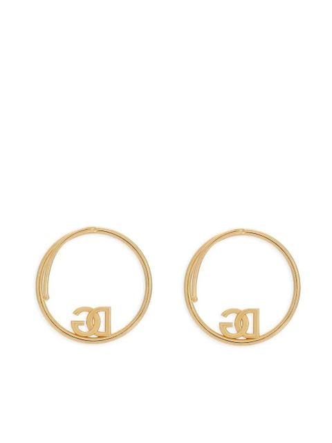 Dolce & Gabbana DG-logo rhinestone-embellished ear cuffs - Gold