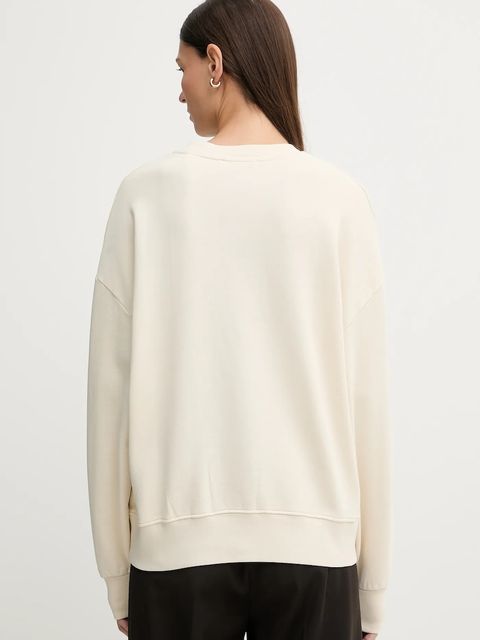 Marc O'Polo bluza bawełniana damska kolor beżowy gładka 600407354175