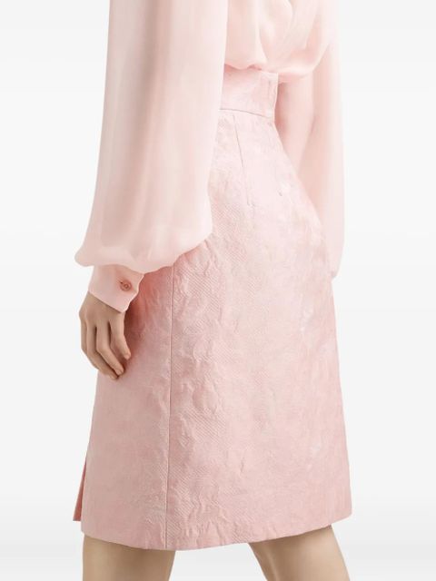Dolce & Gabbana jacquard button-embellished skirt - Pink - zdjęcie produktu nr 1