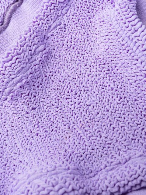 Hunza G mid-rise crinkled bikini set - Purple