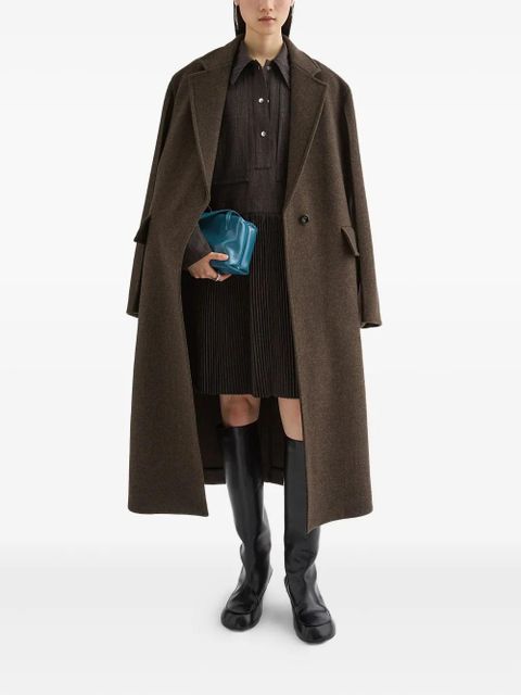 Jil Sander mélange-effect coat - Brown