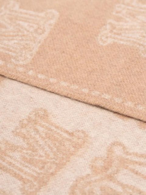 Max Mara jacquard cashmere scarf - Neutrals