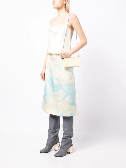 Jil Sander engraved-logo leather crossbody bag - Yellow - zdjęcie produktu nr 2