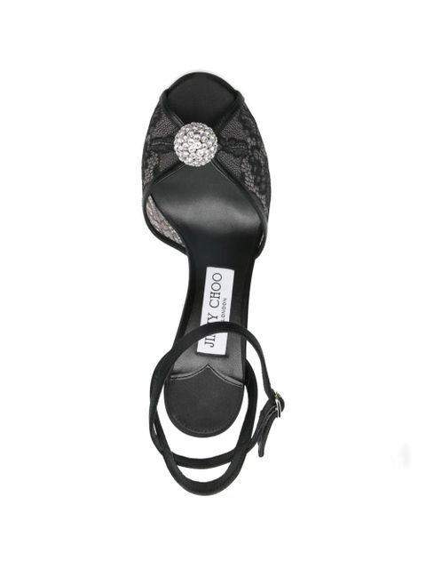 Jimmy Choo Sacora lace embellished pumps - Black