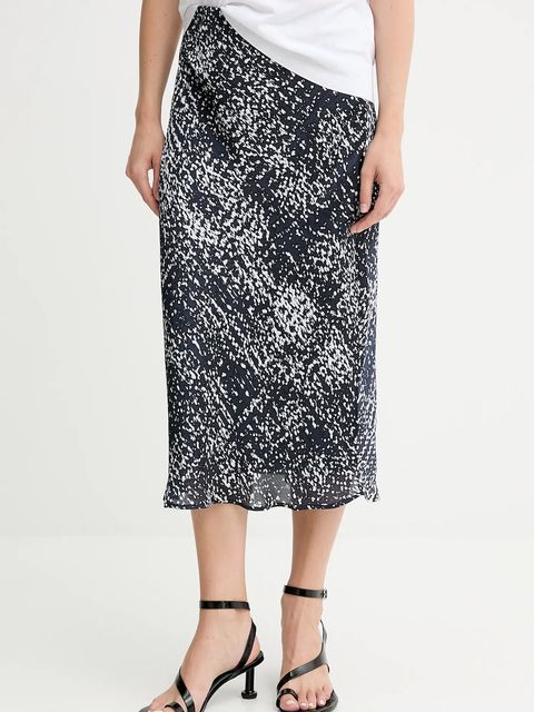 Calvin Klein spódnica kolor granatowy midi rozkloszowana LV044C621G - zdjęcie produktu nr 1