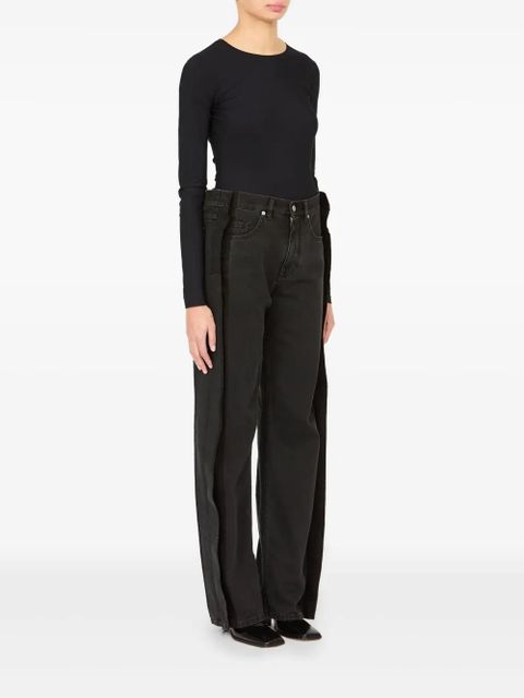 MM6 Maison Margiela split-leg cotton pants - Black