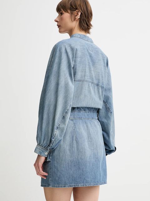 G-Star sukienka jeansowa kolor niebieski mini prosta D26286-D539