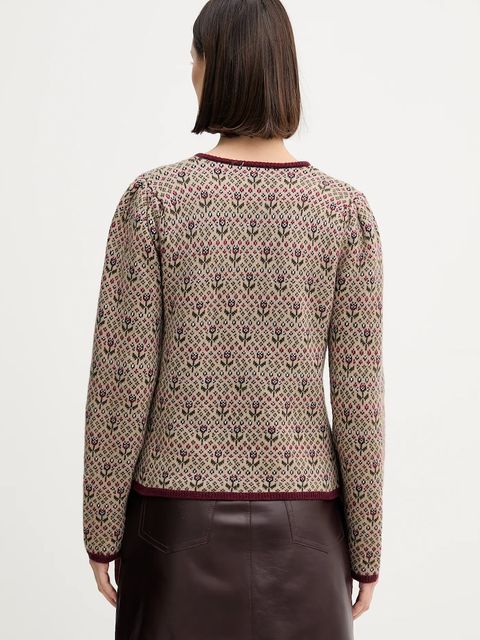 Hoss Intropia kardigan z dodatkiem wełny kolor bordowy 6312171 - zdjęcie produktu nr 2