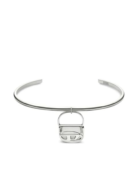 Diesel bag-charm bangle bracelet - Grey