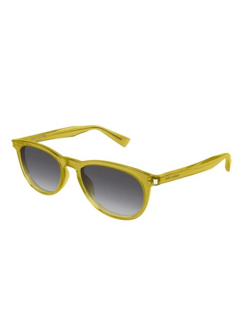 Saint Laurent Eyewear oval-frame sunglasses - Yellow - zdjęcie produktu nr 2