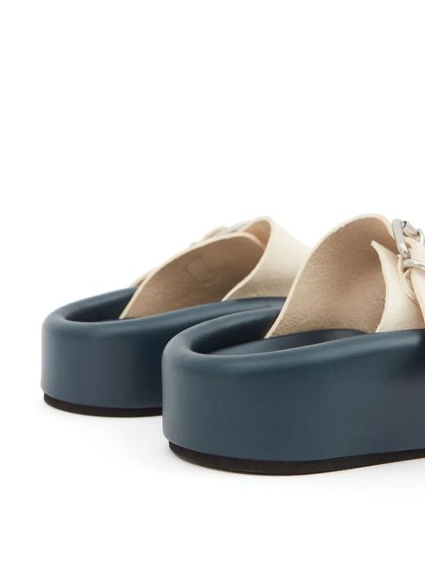 MM6 Maison Margiela padded leather sandals - White