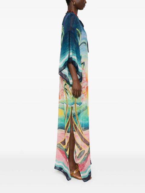 Casablanca silk chiffon maxi dress - Blue - zdjęcie produktu nr 2