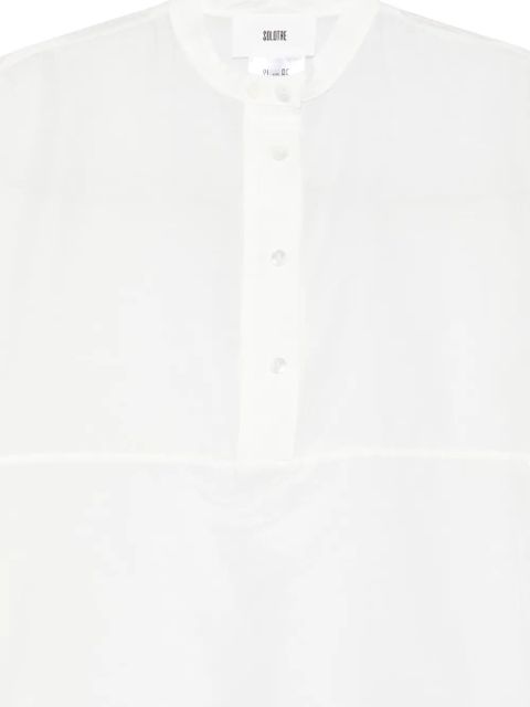 SOLOTRE half-buttoned blouse - White