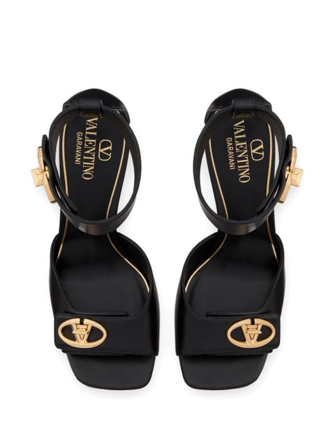Valentino Garavani VLogo 100mm leather sandals - Black