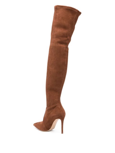 Casadei Julia 100mm above-knee boots - Brown