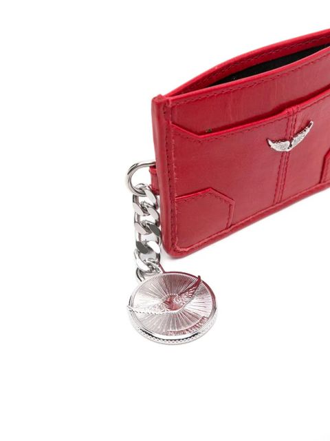 Zadig&Voltaire Sunny Pass leather card holder - Red